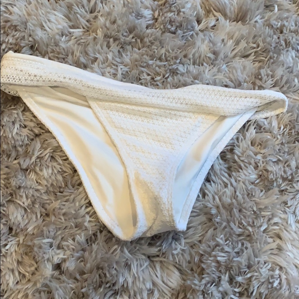 Size small white bikini bottoms worn once